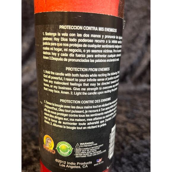 Red Protection From Enemies 7-Day Spiritual Candle - Picture 4 of 5